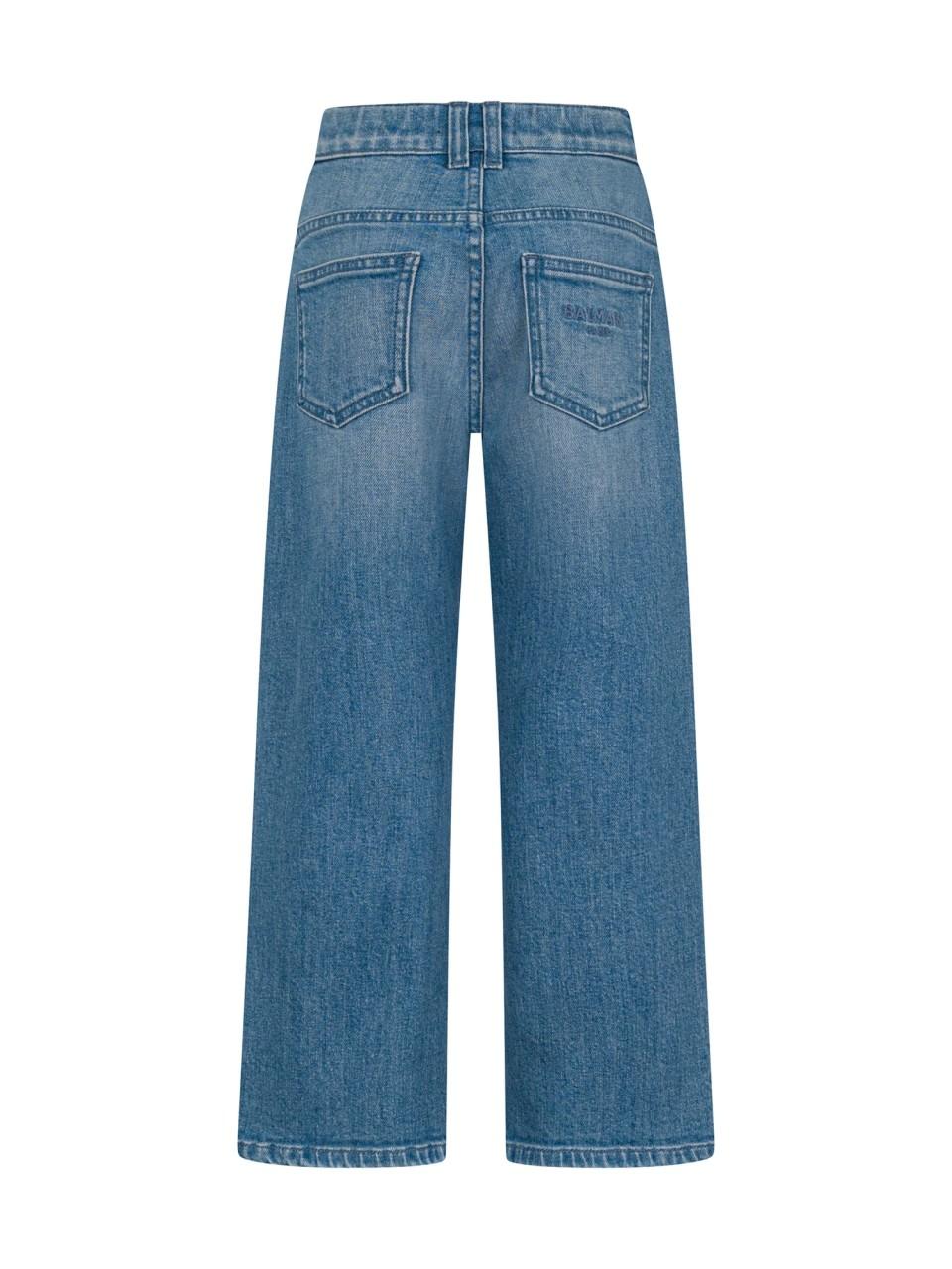 Jeans Balmain a gamba ampia in denim BY6Q50 Z3664 /615 BALMAIN 