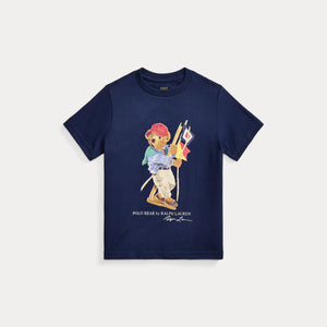 T-shirt in jersey di cotone con l'orso polo 322A12428 /001 POLO RALPH LAUREN 