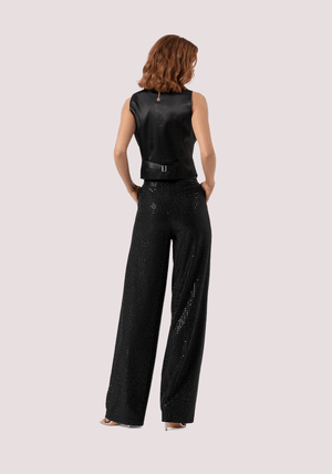 Pantalone a palazzo wide in tessuto con paillettes FQ25WV3001W815R9 /53 FRACOMINA 