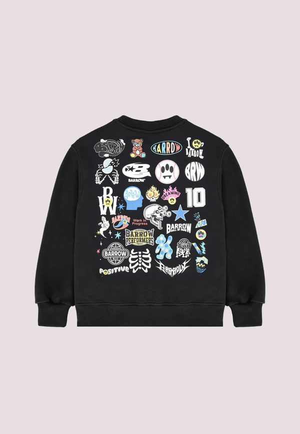 Felpa girocollo con logo F5BKJUSW161 /110 BARROW KIDS 