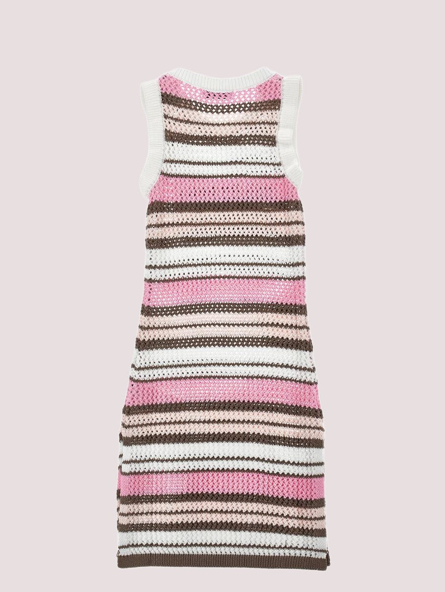 Vestito a righe con logo Philosophy I9G906 7030 /390 PHILOSOPHY KIDS 