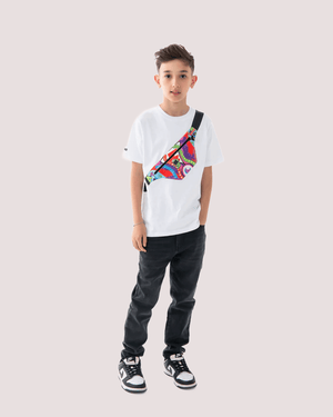Mind trip crossbody reg t-shirt wht SPY1402 /WHITE SPRAYGROUND 