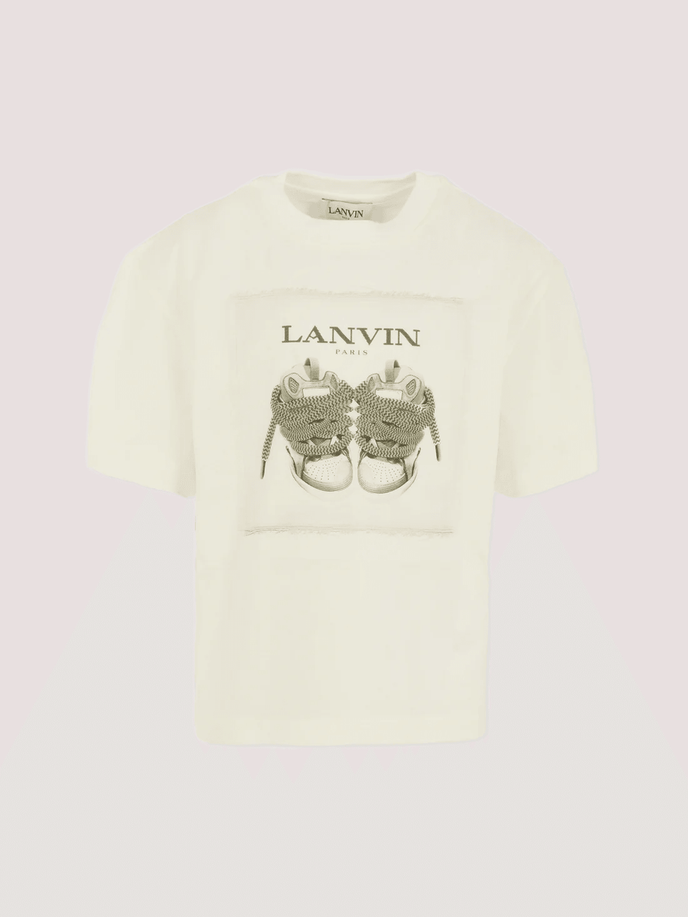 T-shirt avorio per bambini con Curb Basket N30285 /117 LANVIN 