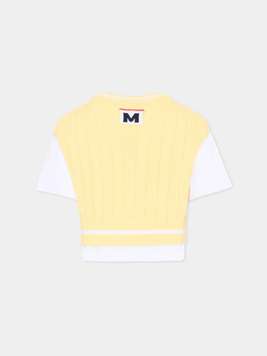 Gilet con t-shirt S6MSJGTH034 /001/79 MSGM KIDS 
