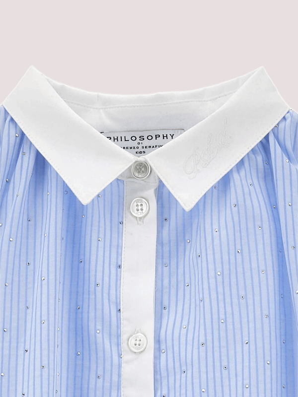 Abito a righe  con decorazione a strass I1G912 7316 /58 PHILOSOPHY KIDS 