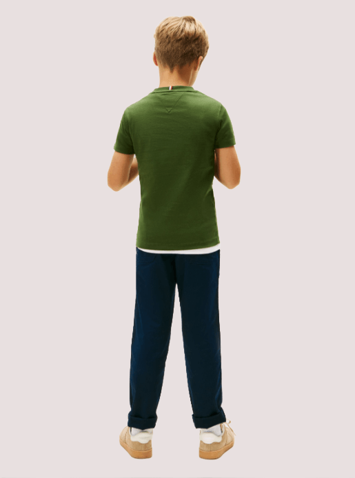 T-shirt con logo frontale Tommy Hilfiger KB0KB10360J /L01 TOMMY HILFIGER 