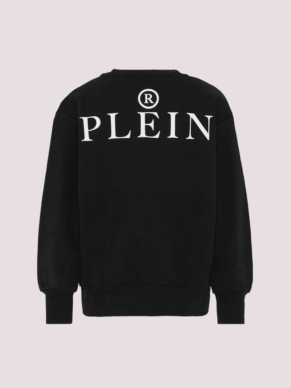 Felpa girocollo con stampa e logo in metallo S6PHJBSW042 /110 PHILIPP PLEIN JUNIOR 