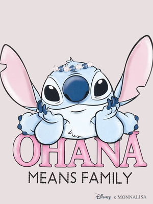 T-shirt per bambina Disney x Monnalisa bianco con stampa grafica Stitch<BR/> 19F618 6013 /0001 MONNALISA 