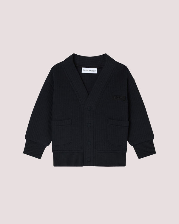 Cardigan scollo V in jersey matelassé EB000474 AF16392 /UB118 EMPORIO ARMANI 