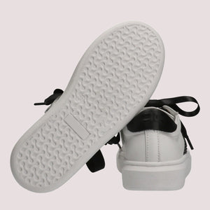 Sneaker low cut con logo cc ivory white/gold F4A9 E0504 0092 /B092 ELISABETTA FRANCHI La Mia Bambina 