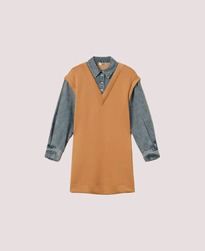 Abito corto in tessuto scuba e jeans 252LI2PBB /12671 TWINSET 