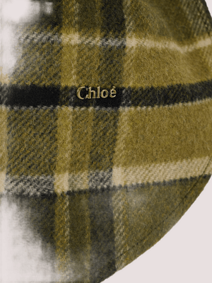 Cappa a quadri sul verde C20670 /Z67 CHLOE 