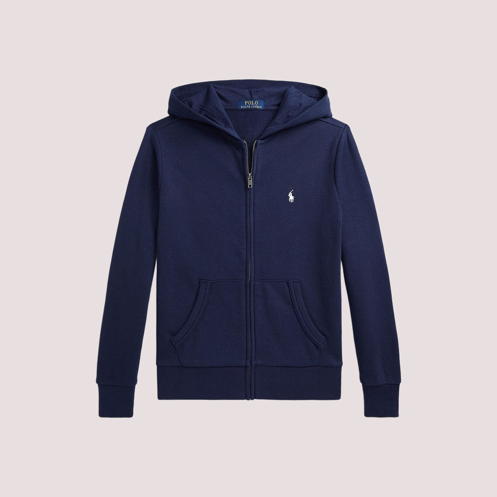 Felpa con cappuccio e zip intera in french terry 323964134 /002 POLO RALPH LAUREN 