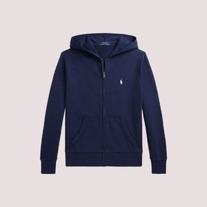 Felpa con cappuccio e zip intera in french terry 323964134 /002 POLO RALPH LAUREN 