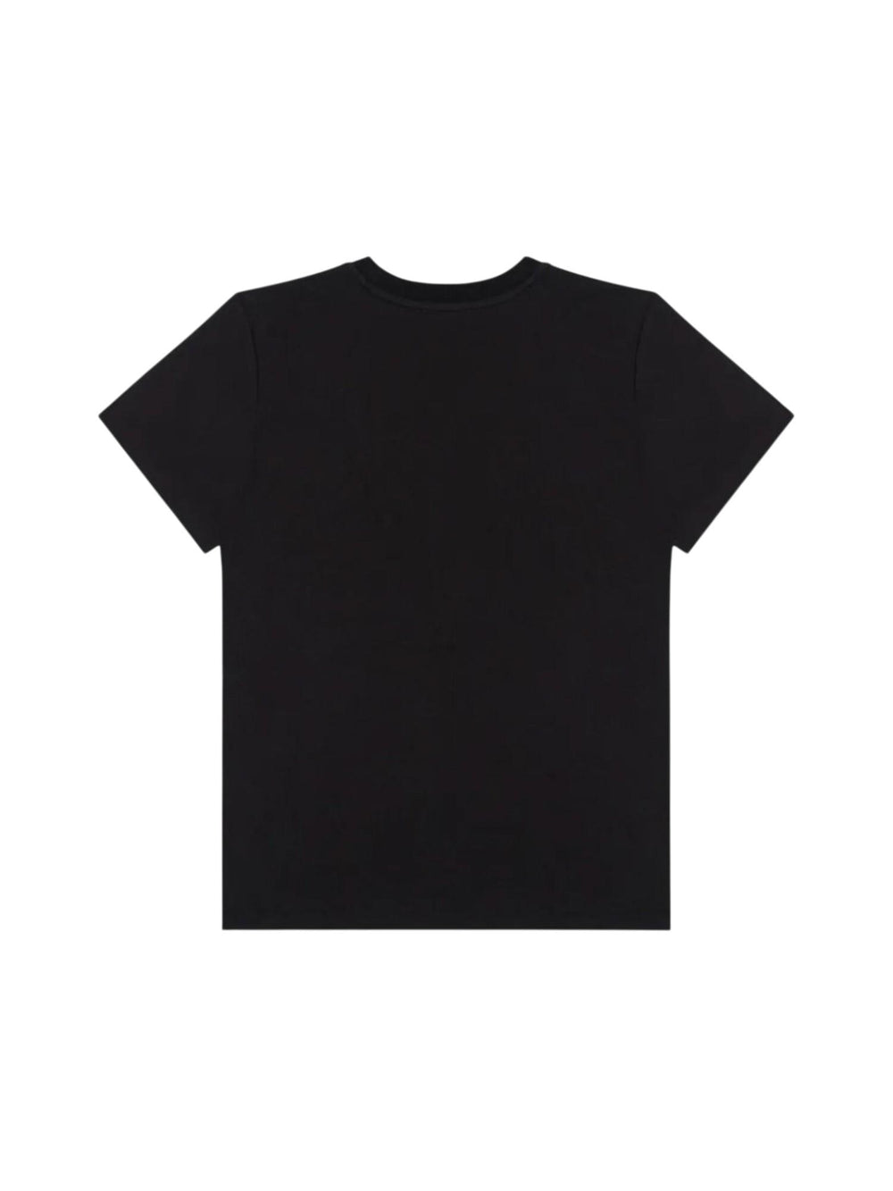 T-shirt bambina nera con orsetto DJ e logo