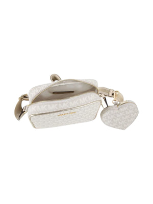 Borsa a tracolla bambina crema con portamonete cuore