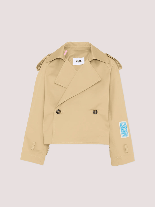 Trench corto doppiopetto S6MSJGJK132 /015 MSGM KIDS 