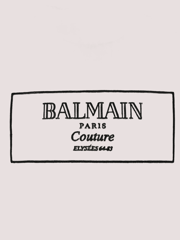 T-shirt verde per bambini con logo ricamato BX8P51 Z3186 /762NE BALMAIN 