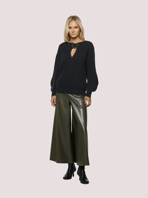 Pantagonna gamba ampia in ecopelle vegana A25CPPG00101 /V0164 SIMONA CORSELLINI 