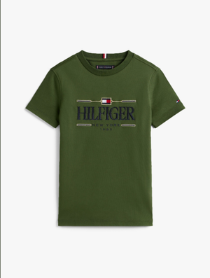 T-shirt con logo frontale Tommy Hilfiger KB0KB10360J /L01 TOMMY HILFIGER 