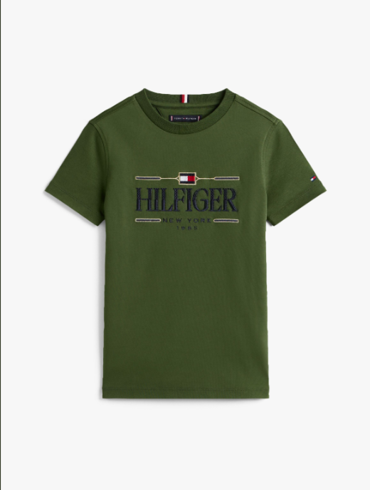 T-shirt con logo frontale Tommy Hilfiger KB0KB10360J /L01 TOMMY HILFIGER 