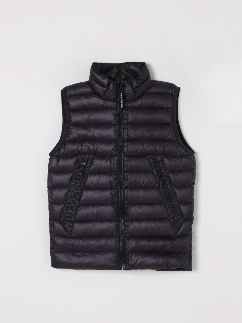 Giubbino bambino blu navy in nylon con zip e tasche