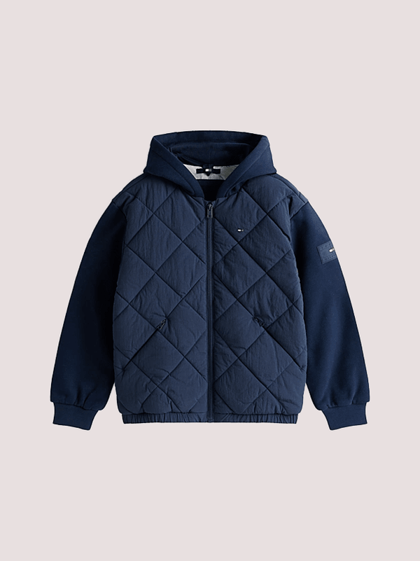 Bomber relaxed fit trapuntato con cappuccio KB0KB09736 /C1G TOMMY HILFIGER 
