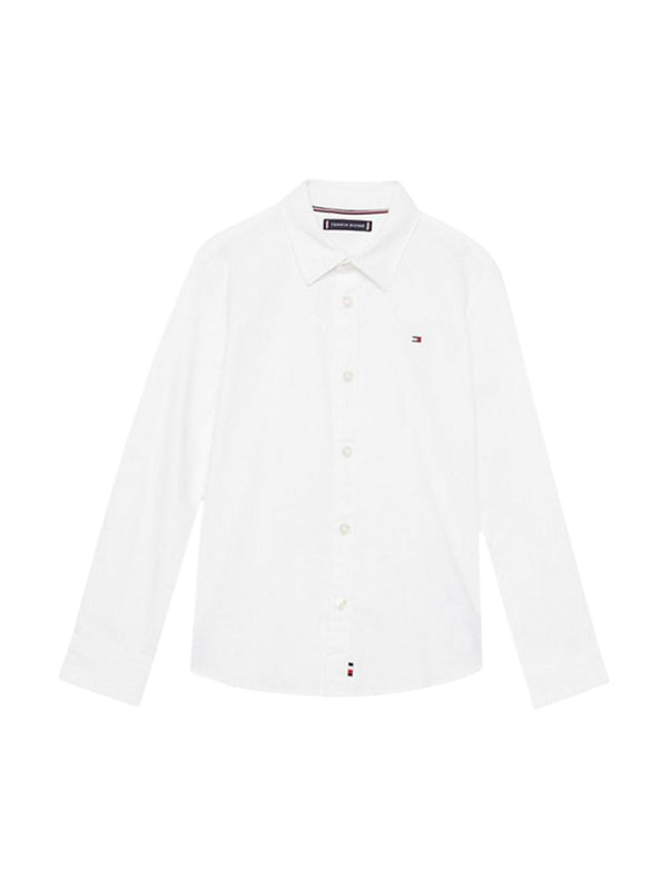 Camicia bambino bianca in cotone biologico