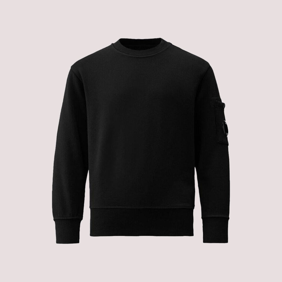 Felpa nera  per bambino con lente CMF00X LCA76 /60100 C.P.COMPANY 