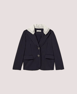 Giacca blazer gessata con cappuccio 252GJ2040 /12713 TWINSET 