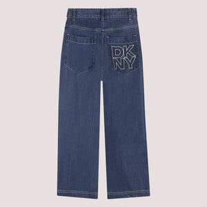 Pantalone largo con logo ricamato sul retro D62582 /Z28 DKNY 