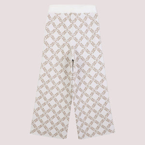 Pantaloni sportivi per bambina Michael Kors Kids bianchi con monogramma R30452 /N52 MICHAEL KORS 