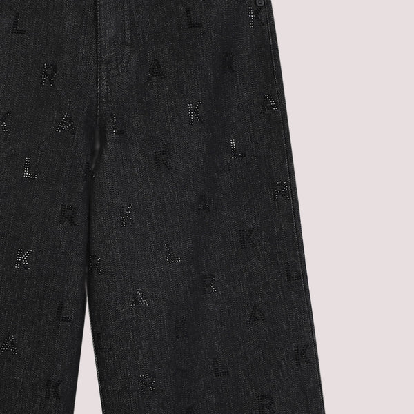 Jeans nero  logato con strass Z30595 /Z16 KARL LAGERFELD 