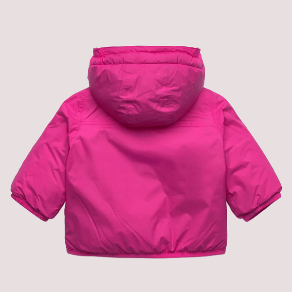 Giubbotto fuchsia Claudine Orsetto per neonato con logo K7142RW /Z11 KWAY 