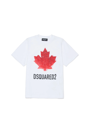 T-shirt con logo DQ3176 D00XM /DQ100 DSQUARED2 JUNIOR 