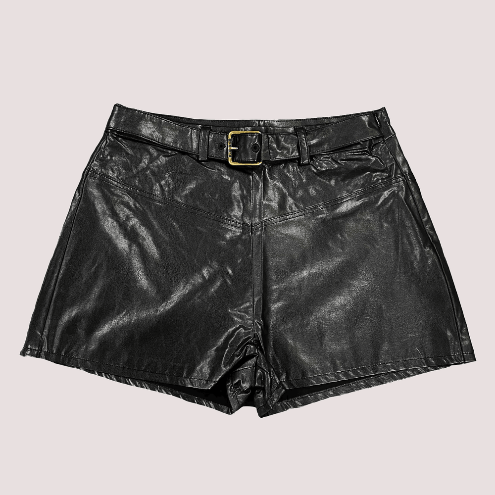 Shorts in ecopelle con fibbia Pinko nero KFBE008 C PE017 /N000 PINKO 