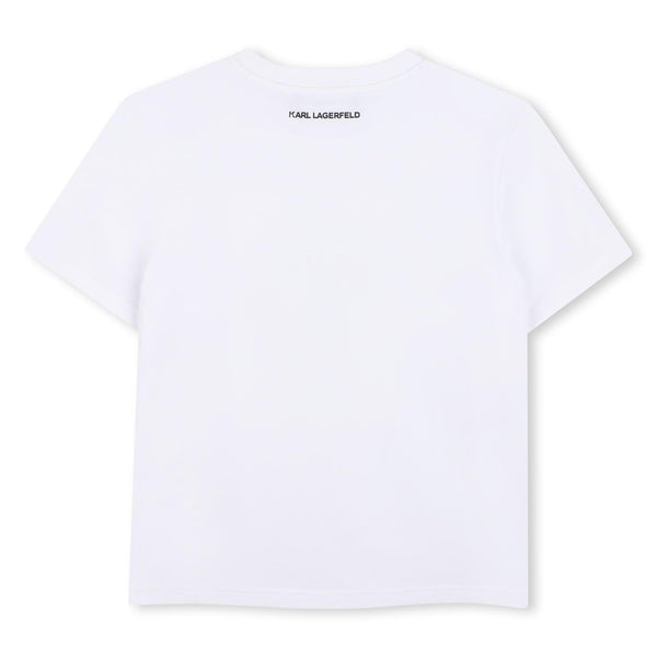 T-shirt con logo in paillettes reversibili Z31153 /10P KARL LAGERFELD 