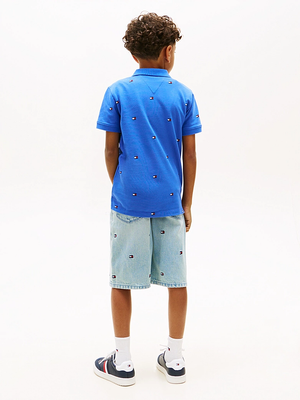 Polo con stampa all over Tommy Hilfiger KB0KB10422J /C6H TOMMY HILFIGER 