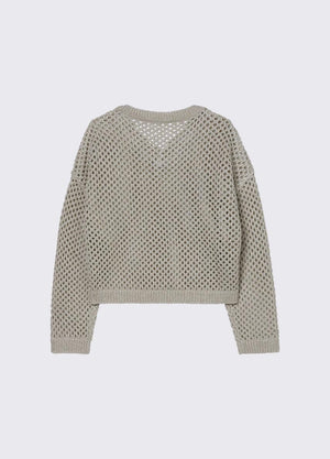 Pullover a rete con scollo a V GA6044 MA76R /60924 LIU JO 