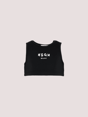 Top cropped con logo stampato S6MSJGTO011 /110/88 MSGM KIDS 