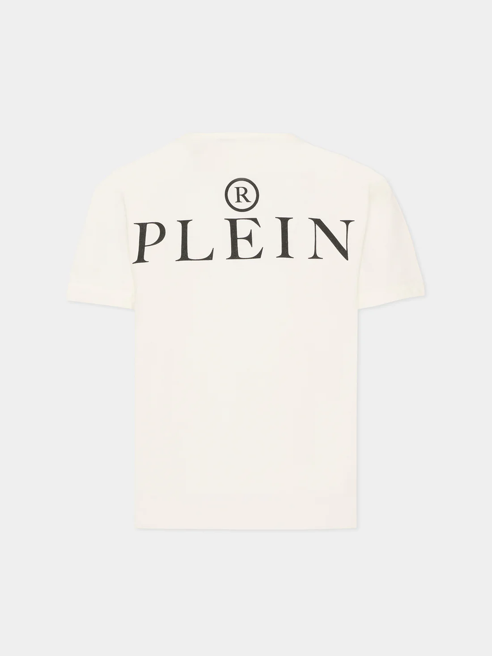 T-shirt con stampa e logo in metallo S6PHJBTH045 /2 PHILIPP PLEIN JUNIOR 
