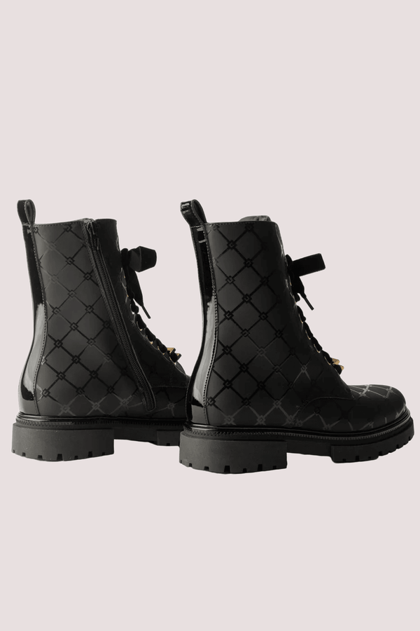 Stivaletti con stampa matelassé e dettagli dorati black F4A5 E0434 1849 /930 ELISABETTA FRANCHI La Mia Bambina 