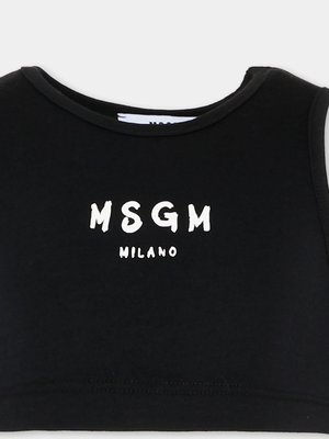 Top cropped con logo stampato S6MSJGTO011 /110/88 MSGM KIDS 