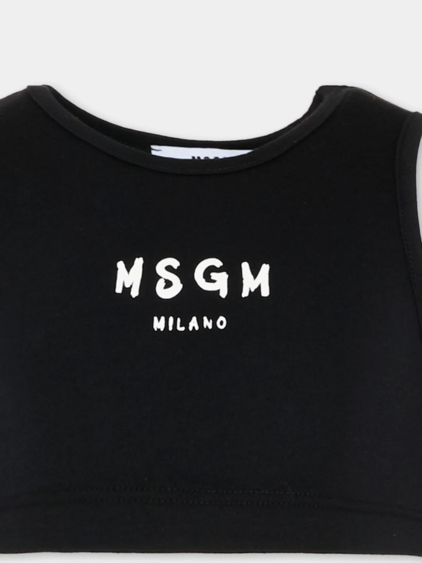 Top cropped con logo stampato S6MSJGTO011 /110/88 MSGM KIDS 