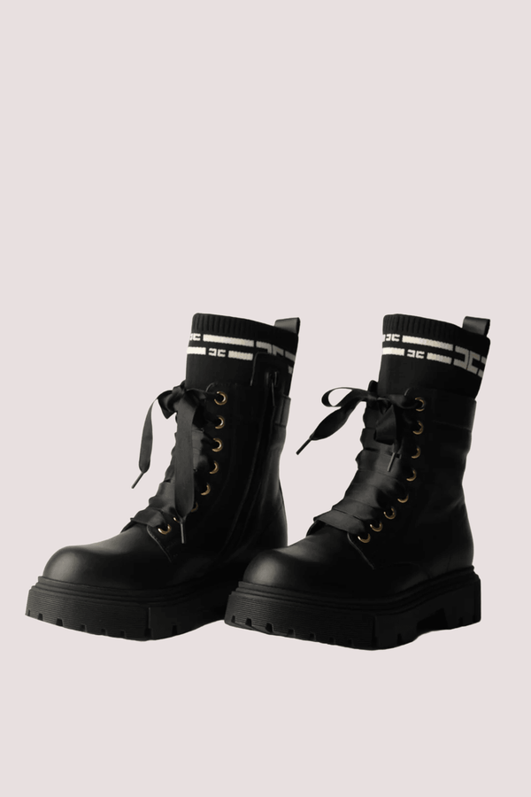 Tronchetti con inserto logato black F4A5 E0422 1316 /930 ELISABETTA FRANCHI La Mia Bambina 