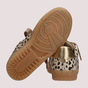 Sneakers basse con stampa animalier beige/gold F4A9 E0514 1917 /X673 ELISABETTA FRANCHI La Mia Bambina 