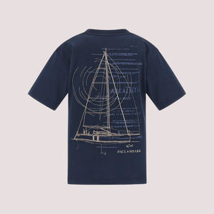 T-shirt con stampa dietro WOM00G LAA54 /42370 PAUL & SHARK 