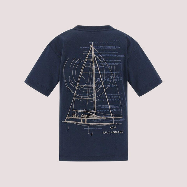 T-shirt con stampa dietro WOM00G LAA54 /42370 PAUL & SHARK 