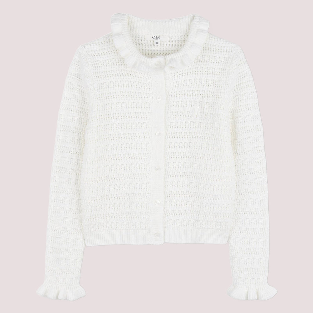 Cardigan con logo ricamato C21234 /117 CHLOE 