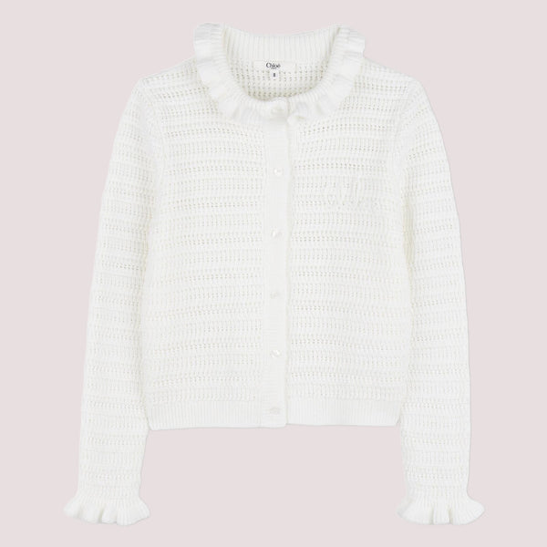 Cardigan con logo ricamato C21234 /117 CHLOE 